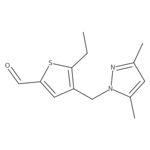 4-((3,5-Dimethyl-1H-pyrazol-1-yl)methyl)-5-ethylthiophene-2-carbaldehyde Structure