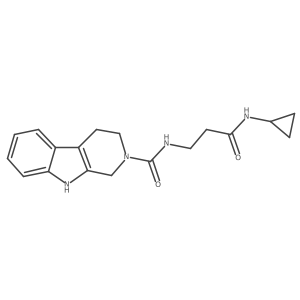 N-[3-(cyclopropylamino)-3-oxopropyl]-1,3,4,9-tetrahydro-2H-beta-carboline-2-carboxamide结构式