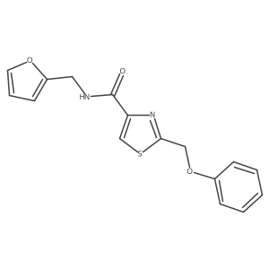 N-(2-Furanylmethyl)-2-(phenoxymethyl)-4-thiazolecarboxamide Structure