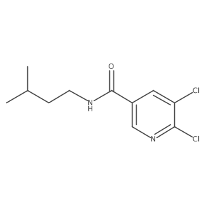 5,6-Dichloro-N-(3-methylbutyl)-3-pyridinecarboxamide Structure