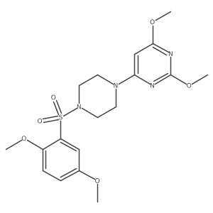 4-(4-((2,5-Dimethoxyphenyl)sulfonyl)piperazin-1-yl)-2,6-dimethoxypyrimidine结构式