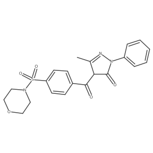 3-methyl-4-(4-(morpholinosulfonyl)benzoyl)-1-phenyl-1H-pyrazol-5(4H)-one Structure