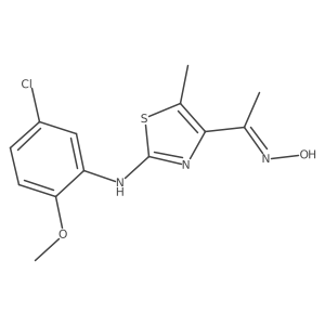 N-(5-chloro-2-methoxyphenyl)-4-[(1E)-1-(hydroxyimino)ethyl]-5-methyl-1,3-thiazol-2-amine Structure
