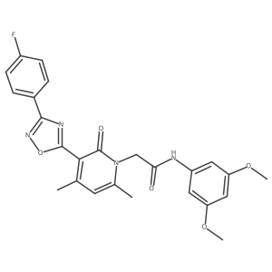N-(3,5-dimethoxyphenyl)-2-(3-(3-(4-fluorophenyl)-1,2,4-oxadiazol-5-yl)-4,6-dimethyl-2-oxopyridin-1(2H)-yl)acetamide Structure