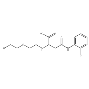 4-((2-Chlorophenyl)amino)-2-((2-(2-hydroxyethoxy)ethyl)amino)-4-oxobutanoic acid结构式