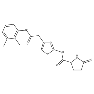 N-(4-(2-((2,3-dimethylphenyl)amino)-2-oxoethyl)thiazol-2-yl)-5-oxopyrrolidine-2-carboxamide Structure