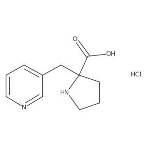 (2R)-2-(pyridin-3-ylmethyl)pyrrolidine-2-carboxylic acid;hydrochloride结构式