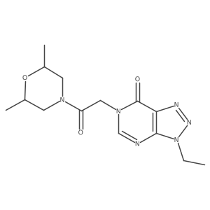 6-(2-(2,6-dimethylmorpholino)-2-oxoethyl)-3-ethyl-3H-[1,2,3]triazolo[4,5-d]pyrimidin-7(6H)-one结构式