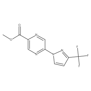 Methyl 5-[3-(trifluoromethyl)pyrazol-1-yl]pyrazine-2-carboxylate结构式