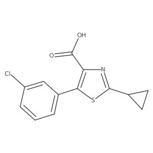 2-Cyclopropyl-5-(3-chloro-phenyl)-thiazole-4-carboxylic acid Structure