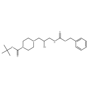 tert-Butyl 4-(3-(((benzyloxy)carbonyl)amino)-2-hydroxypropyl)piperazine-1-carboxylate结构式