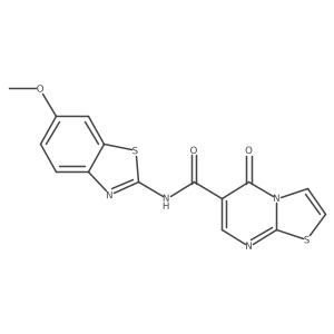 COc1ccc2nc(NC(=O)c3cnc4sccn4c3=O)sc2c1结构式