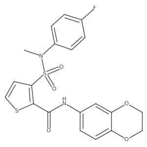 N-(2,3-dihydro-1,4-benzodioxin-6-yl)-3-[(4-fluorophenyl)(methyl)sulfamoyl]thiophene-2-carboxamide Structure