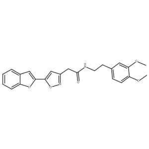 2-(5-(benzofuran-2-yl)isoxazol-3-yl)-N-(3,4-dimethoxyphenethyl)acetamide Structure
