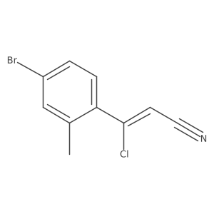 3-(4-Bromo-2-methylphenyl)-3-chloroprop-2-enenitrile结构式