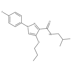 1-(4-fluorophenyl)-N-isobutyl-4-propoxy-1H-pyrazole-3-carboxamide结构式
