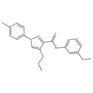 4-ethoxy-1-(4-fluorophenyl)-N-(3-(methylthio)phenyl)-1H-pyrazole-3-carboxamide Structure