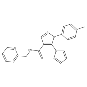 1-(4-fluorophenyl)-N-(pyridin-2-ylmethyl)-5-(1H-pyrrol-1-yl)-1H-pyrazole-4-carboxamide Structure
