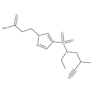 4-[[(2-Cyanopropyl)ethylamino]sulfonyl]-1H-pyrazole-1-propanoic acid Structure