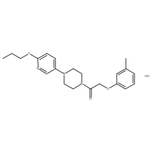 1-(4-(6-Propoxypyridazin-3-yl)piperazin-1-yl)-2-(m-tolyloxy)ethanone hydrochloride Structure