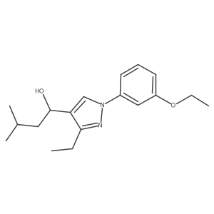 1-[1-(3-ethoxyphenyl)-3-ethyl-1H-pyrazol-4-yl]-3-methylbutan-1-ol结构式