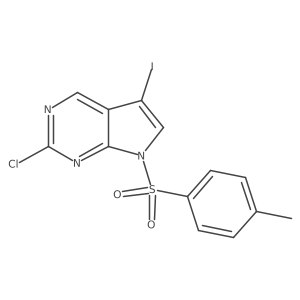 2-Chloro-5-iodo-7-tosyl-7h-pyrrolo[2,3-d]pyrimidine结构式