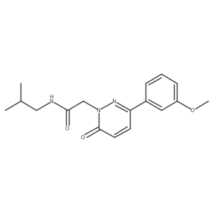 N-isobutyl-2-[3-(3-methoxyphenyl)-6-oxo-1(6H)-pyridazinyl]acetamide结构式