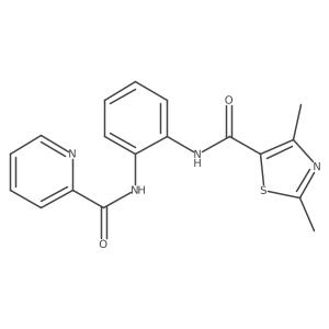 2,4-dimethyl-N-(2-(picolinamido)phenyl)thiazole-5-carboxamide结构式