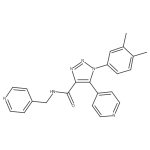 1-(3,4-dimethylphenyl)-5-(pyridin-4-yl)-N-[(pyridin-4-yl)methyl]-1H-1,2,3-triazole-4-carboxamide Structure