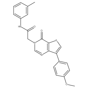 2-[7-(4-methoxyphenyl)-4-oxothieno[3,2-d]pyrimidin-3(4H)-yl]-N-(3-methylphenyl)acetamide Structure