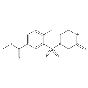 Methyl 4-chloro-3-[(3-oxopiperazin-1-yl)sulfonyl]benzoate Structure