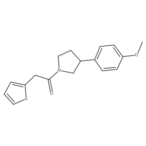 1-(3-(4-Methoxyphenyl)pyrrolidin-1-yl)-2-(thiophen-2-yl)ethanone Structure