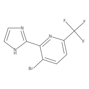 3-Bromo-2-(1H-imidazol-2-yl)-6-(trifluoromethyl)pyridine Structure