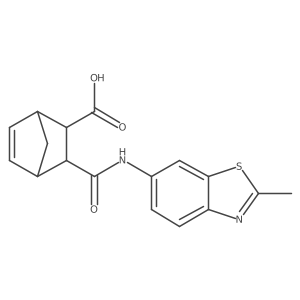 3-[(2-Methyl-1,3-benzothiazol-6-yl)carbamoyl]bicyclo[2.2.1]hept-5-ene-2-carboxylic acid结构式