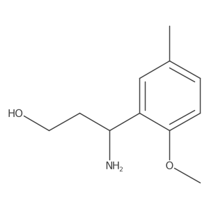 (3R)-3-amino-3-(2-methoxy-5-methylphenyl)propan-1-ol结构式