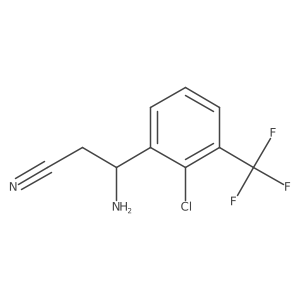 (3R)-3-Amino-3-[2-chloro-3-(trifluoromethyl)phenyl]propanenitrile Structure