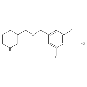 3-{[(3,5-Difluorobenzyl)oxy]methyl}piperidine hydrochloride Structure