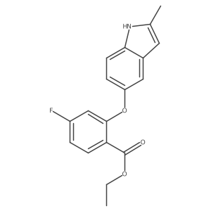 ethyl 4-fluoro-2-(2-methyl-1H-indol-5-yloxy)benzoate结构式