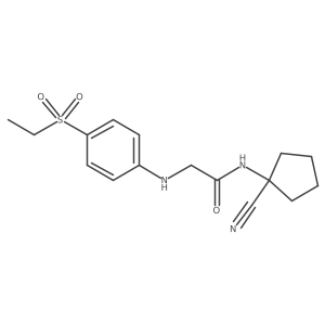 N-(1-cyanocyclopentyl)-2-(4-ethylsulfonylanilino)acetamide结构式