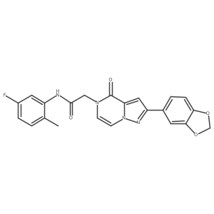 2-[2-(1,3-benzodioxol-5-yl)-4-oxopyrazolo[1,5-a]pyrazin-5(4H)-yl]-N-(5-fluoro-2-methylphenyl)acetamide结构式