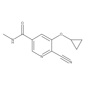6-Cyano-5-cyclopropoxy-N-methylnicotinamide结构式