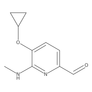 5-Cyclopropoxy-6-(methylamino)picolinaldehyde Structure
