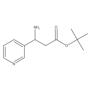 Tert-butyl 3-amino-3-(pyridin-3-yl)propanoate结构式