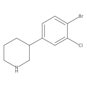 3-(4-Bromo-3-chlorophenyl)piperidine结构式
