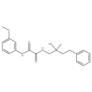 N1-(2-hydroxy-2-methyl-4-phenylbutyl)-N2-(3-(methylthio)phenyl)oxalamide结构式