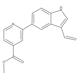 2-(3-formyl-1H-indol-5-yl)isonicotinic acid methyl ester Structure