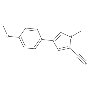 4-(4-Methoxyphenyl)-1-methyl-1H-pyrrole-2-carbonitrile结构式