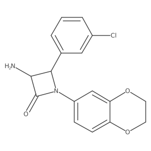 3-Amino-4-(3-chlorophenyl)-1-(2,3-dihydrobenzo[b][1,4]dioxin-6-yl)azetidin-2-one Structure