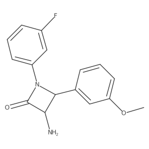 3-Amino-1-(3-fluorophenyl)-4-(3-methoxyphenyl)azetidin-2-one结构式