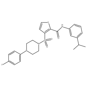 3-{[4-(4-fluorophenyl)piperazin-1-yl]sulfonyl}-N-[3-(propan-2-yl)phenyl]thiophene-2-carboxamide Structure